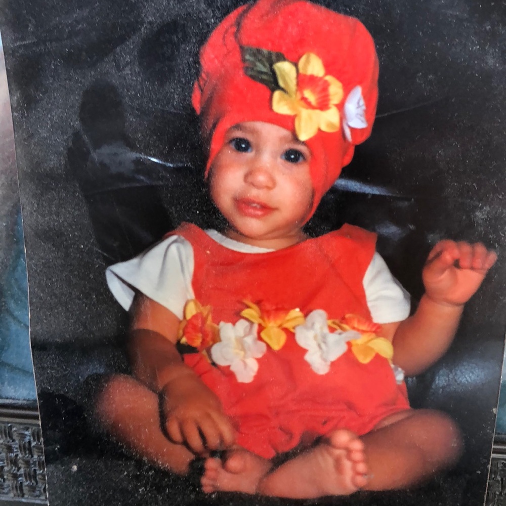 Hat and one piece floral set